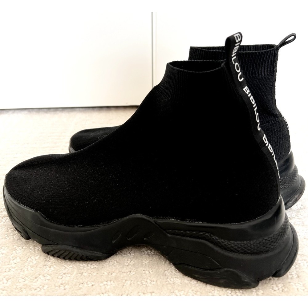 Bibi Lou Woven Black Women's Size 10 Pull On Moon Boot Shoe Sneakers